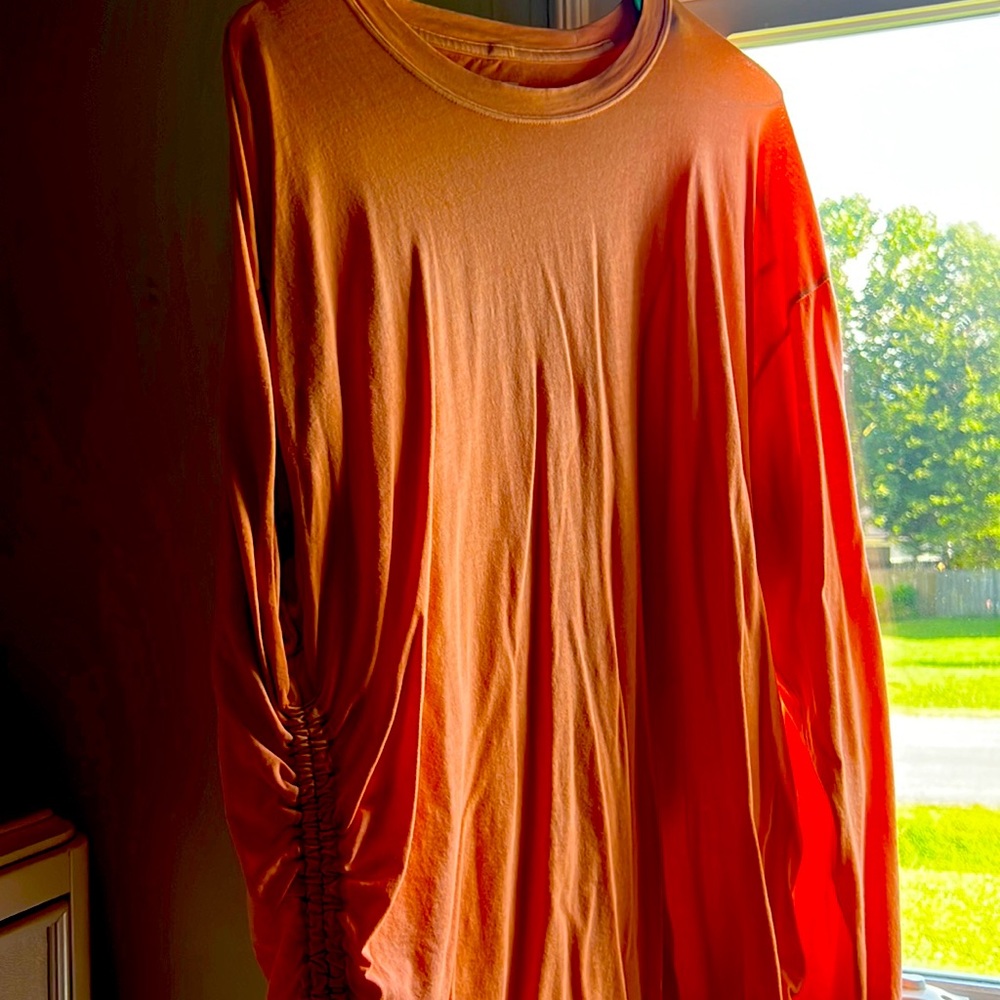 Pink drawstring shirt